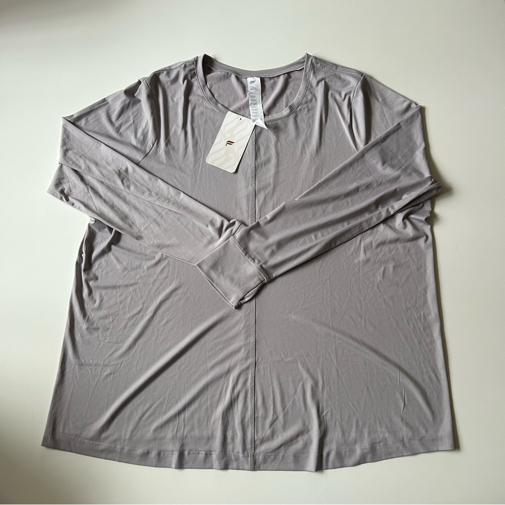 Fabletics Purple Relaxed Long Sleeve Tee - Picture 8 of 13